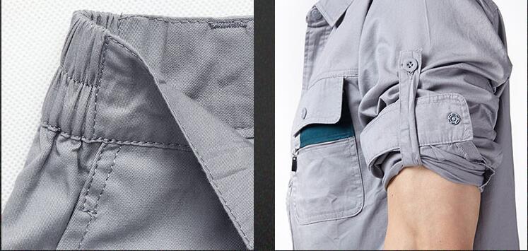 夏季長(zhǎng)袖薄款工作服定做