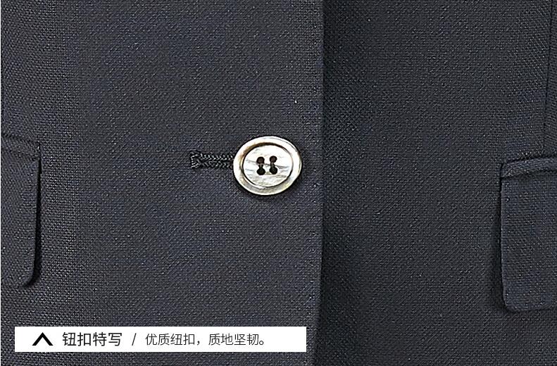 物業前臺行政女士兩粒扣工服紐扣特寫細節圖