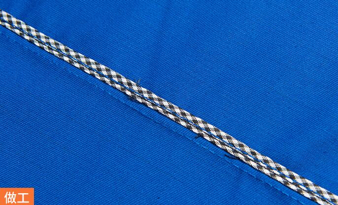 純藍(lán)色長(zhǎng)袖工作服定做款式圖細(xì)節(jié)工藝圖